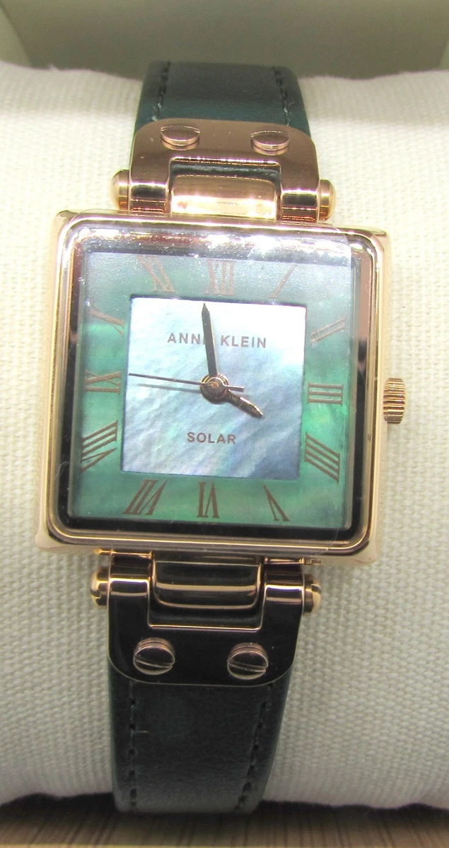 Anne Klein Ladies Watch Crystals Galore Green Genuine Leather Strap Amazon.com: Anne Klein Women main image 2