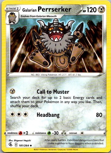 Galarian Perrserker [SWSH08 - 181/264] NM EN