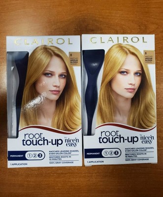 Clairol Root Touch-Up Permanent Haarfarbe 8 Mittelblond - 2 PACKUNGEN POSTEN