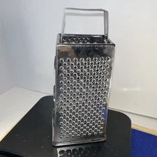 Vintage Stainless Steel Box Hand Cheese Grater Slicer Made in Hong Kong