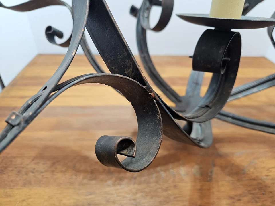 Currey and Company 9528 Gramercy кованый бруталистский стиль канделябр подвесная лампа - Изображение 4 из 4