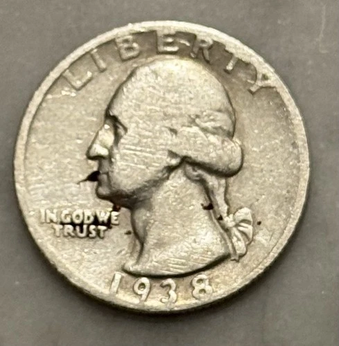 1938-S Washington Quarter - G - Good - 90% Silver