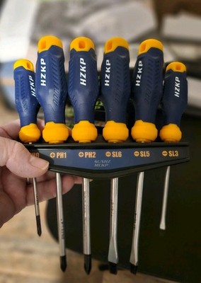 New! 7 Pc. Magnetic Screwdriver Set, Chrome Vanidium Steel, 3 Phillips & 3 Flat