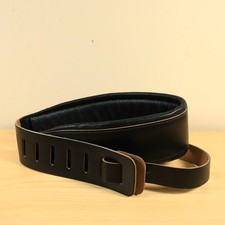 Levy's Top Grain Leather Guitar Strap Padded Black