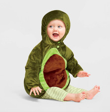 Brand New Hyde EEK Plush Infant Avocado Halloween Costume Jumpsuit - 0-6M