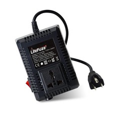 LiteFuze 300 Watt Step Up/Step Down Travel Voltage Converter, 220/110v to 110...