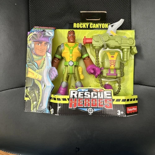 RESCUE HEROES ROCKY CANYON ACTION FIGURE BY FISHER PRICE BRAND NEW IN BOX. 3+