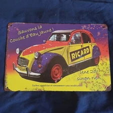 8"X 12" Metal Sign Man Cave Wall Art Oil Garage Bar Gas Station Gas Oil Ricard