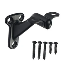 Triumph Hardware,3 Pack,3" Heavy Duty handrail Bracket,Stair Matte Black