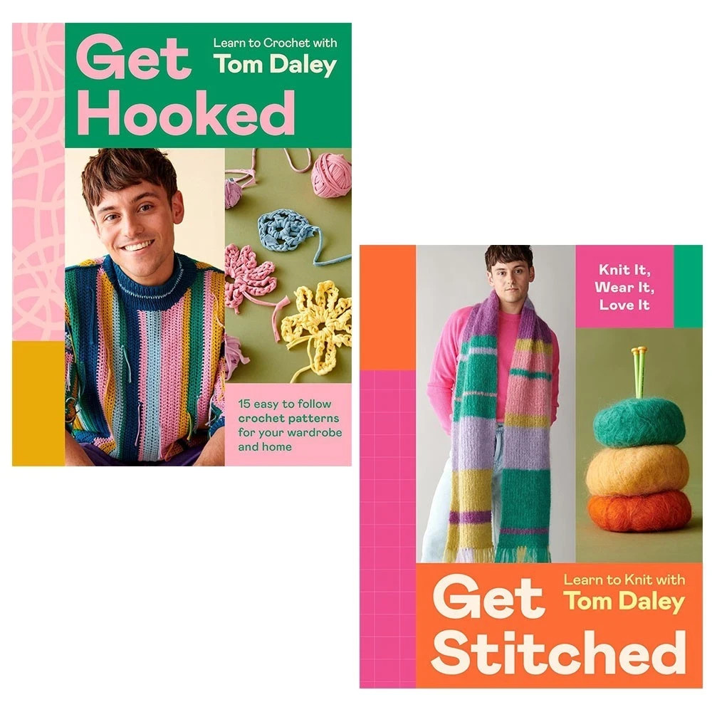 Tom Daley Collection 2 Books Set  Get Hooked,Get Stitched Hardcover - Image 3