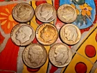 8 SILVER (90%) ROOSEVELT DIMES, CIRCULATED, 1946,46S,46D,47,47S,47D,48 & 48S