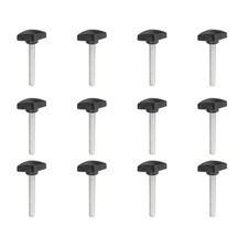 12 Pcs M8 x 55mm Tee Thumb Screws, 35mm Width Carbon Steel Tee Wing Knobs Screws