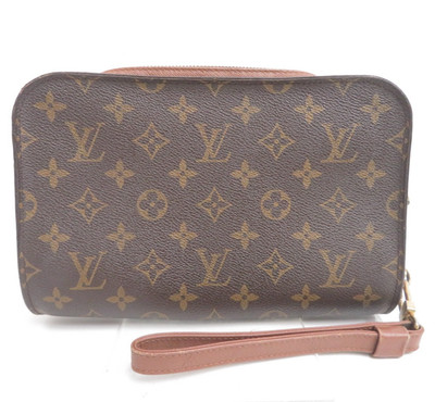Authentic Louis Vuitton Monogram Orsay Clutch Bag F#50655