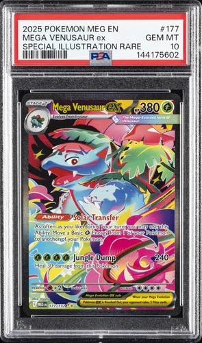 2025 POKEMON MEGA EVOLUTION SPECIAL ILLUSTRATION RARE MEGA VENUSAUR EX PSA 10