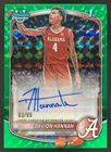 Davion Hannah 2025-26 Bowman Chrome U Auto 1st Green Geometric Refractor /99