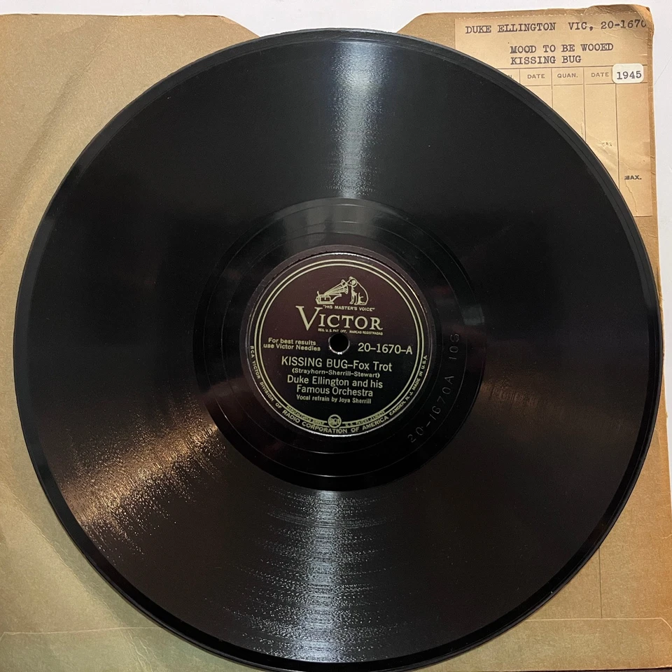 DUKE ELLINGTON - Mood To Be Wooed / Kissing Bug - 10" Shellac 78RPM Record - E+ - Image 4 of 4
