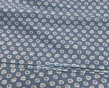 Vintage Peter Pan Fabrics blue floral cotton quilting 140 X 45” Country Blue