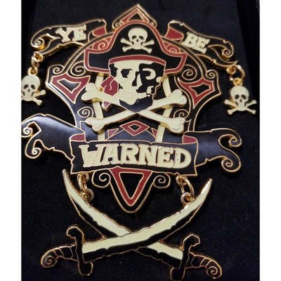 Disney Pin Pirates of the Caribbean Ye Be Warned Jumbo LE 750 47652 B002-1661