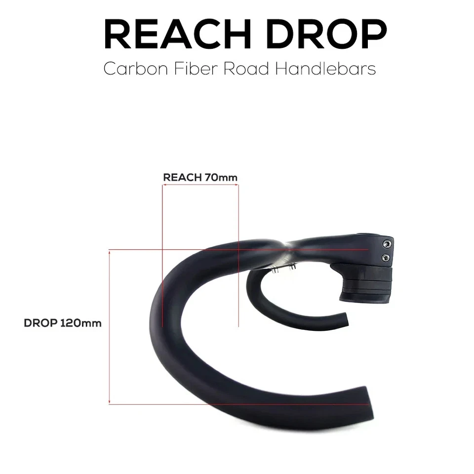 Carbon Road Internal Wiring Integrated drop bar For 28.6mm Fork Tube with Spacer - Image 4 of 4