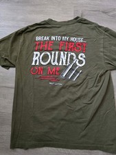 Olive Green Graphic T Shirt Size M