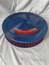 390 Ford Air Cleaner Red Washable Filter 14x3 Ford Blue Steel 390 Decal