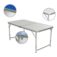 3'/ 4'/6' Ft Aluminum Camping Folding Table Portable Office Picnic BBQ Desk