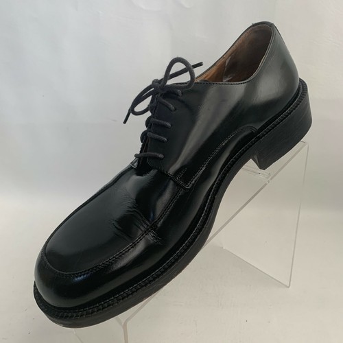 Banana Republic Oxford Black Leather Apron Round Toe Lace Up Shoes Italy Size 11 - Picture 4 of 10