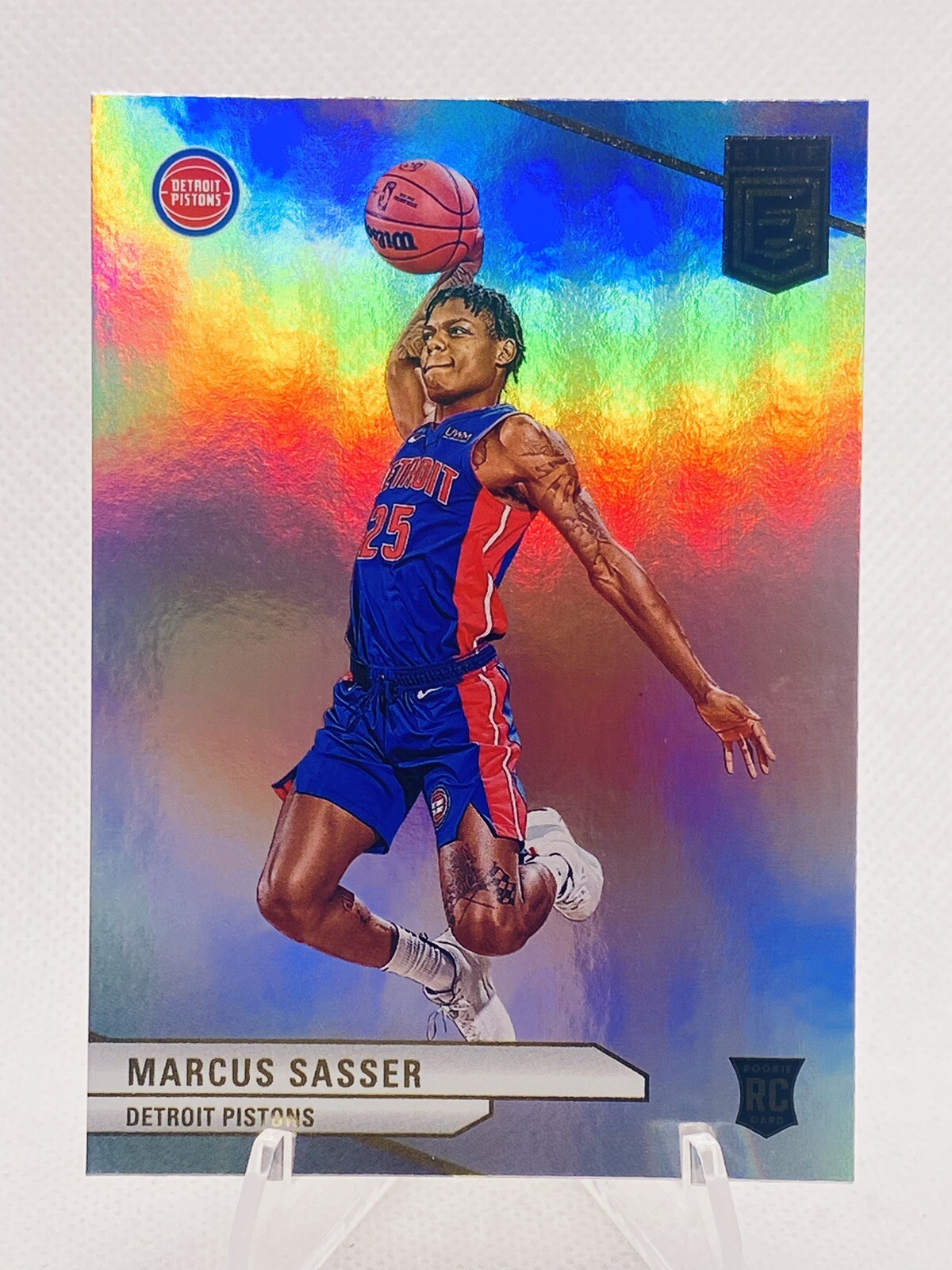 Marcus Sasser 2023-24 Elite Rookie Card RC #206 Detroit Pistons