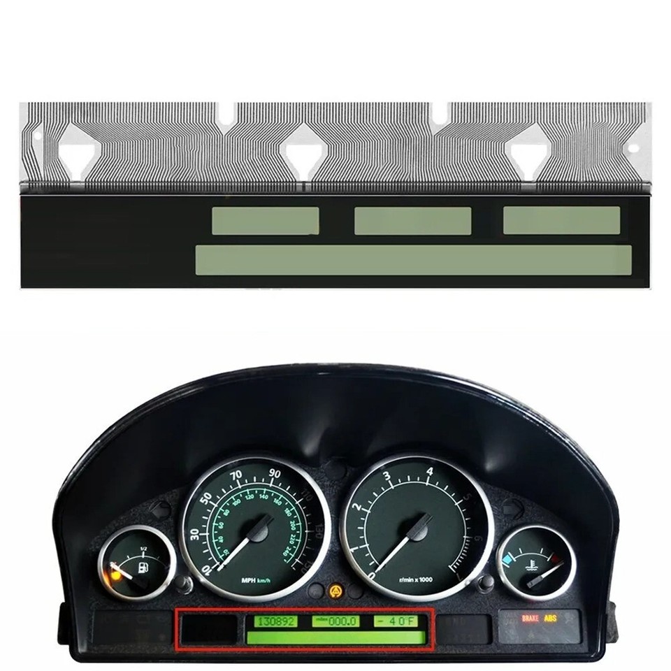 Black Ribbon Cable Display for Range Rover III Instrument Cluster
