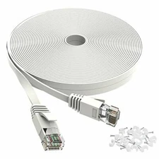 Cat 6 Ethernet Cable 10Gbps Support Cat8 Cat7 Network, Flat RJ45 LAN Patch Cable