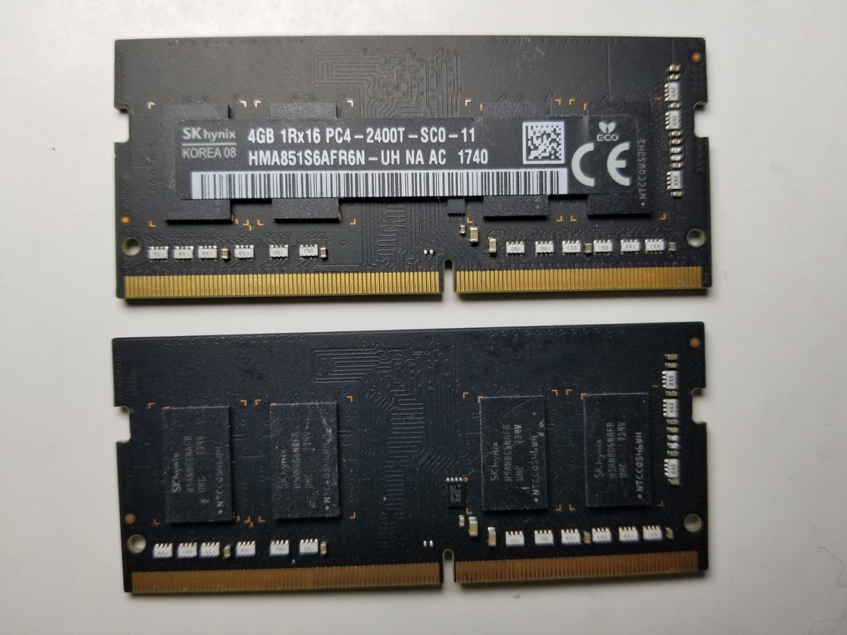 SK Hynix Lot 8GB of (2) 4GB DDR4 RAM 1Rx16 PC4-2400T-SC0-11 Laptop