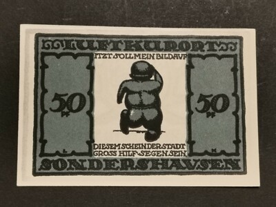 Sondershausen Thueringen Puesterich 50 Pfennig Sondershausen