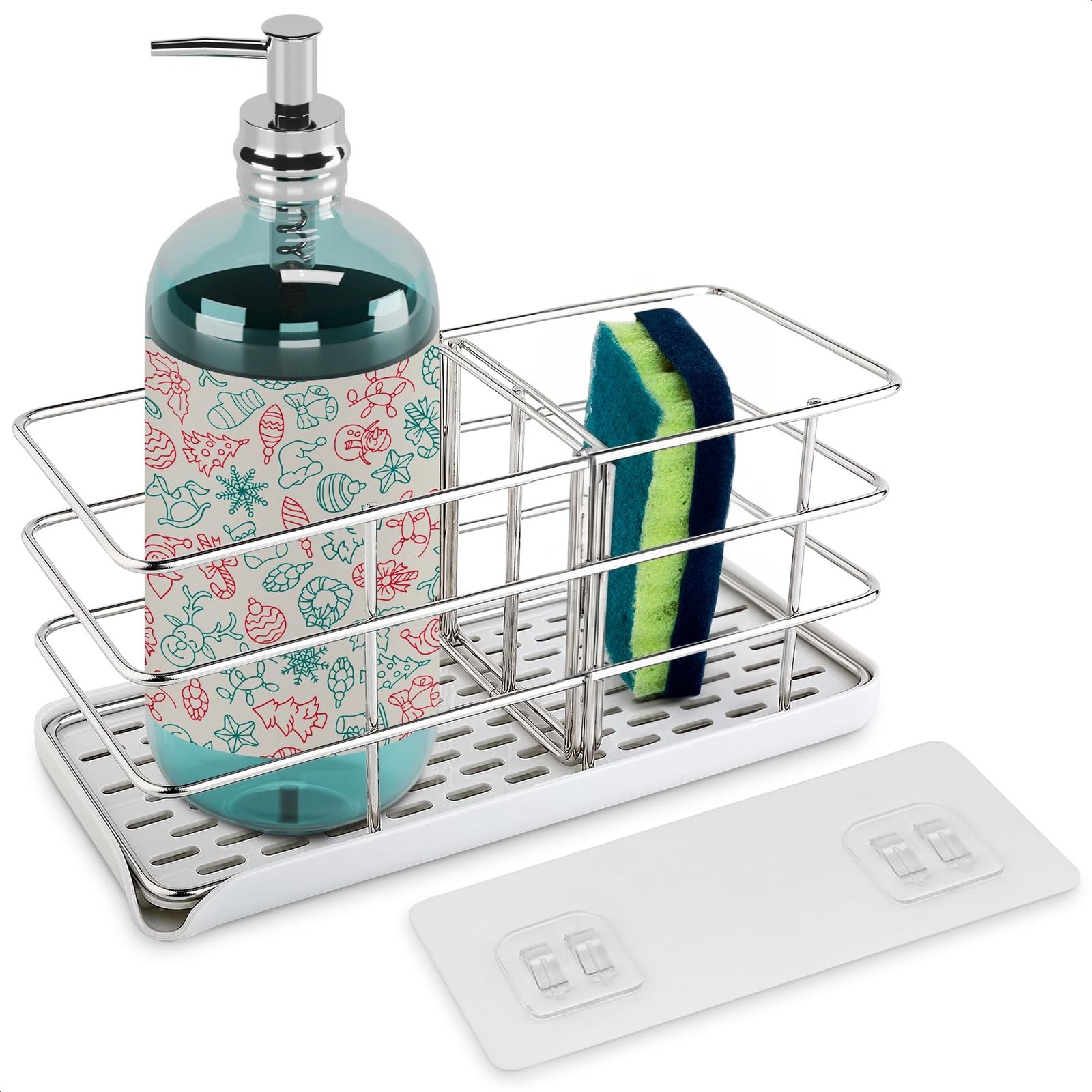 Kitchen Sink Sponge Holder and Organizer Caddy for Essentials-image