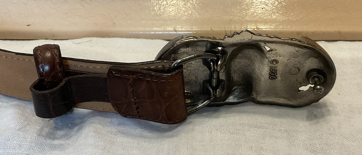 BRIGHTON 1996 leather adjustable belt/20609/M Brighton Vintage Brown Leather Belt Size 30 M20409 | eBay main image 2
