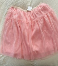 NWT Crewcuts Pink Netted Tulle Tutu Skirt Pull On Girls XL Extra Large