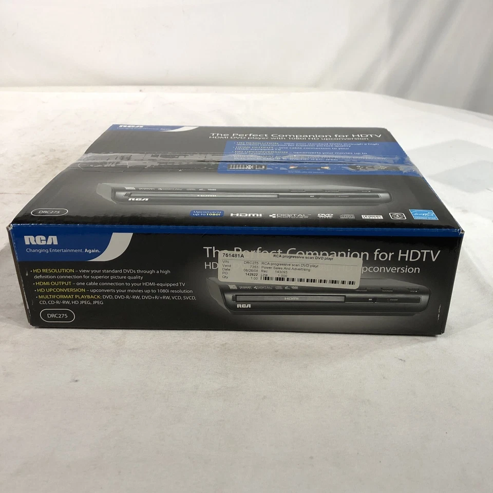 NEW IN BOX- RCA DRC275 DVD Player For HDTV - Image 2 of 4