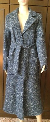 Long coat with two pockets MARELLA Woman, dark blue, size S long coat women