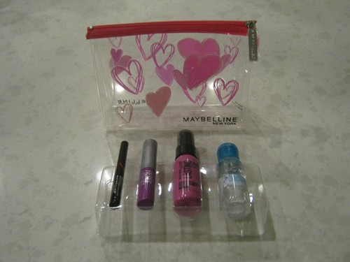 Maybelline Makeup Bag-Lashlift-Master Liner-Micellar Cleansing Water-Lasting fix