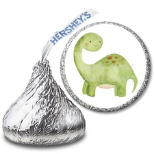 108 Brontosaurus Dinosaur Hershey Kiss Labels Kiss Stickers Candy Wrappers