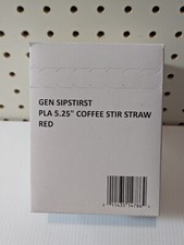 500 Red Plastic Coffee Stirrers Straws Cocktail Sip Stir Sticks 5.25 inches