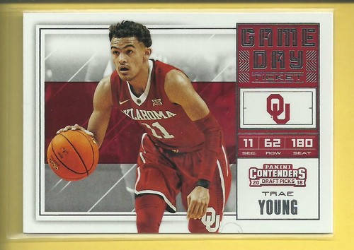 Trae Young RC 2018-19 Contenders Draft Picks Game Day Ticket Rookie Hawks NBA - Picture 1 of 2