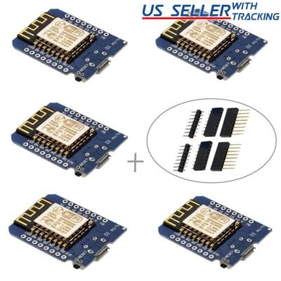 5-Pack D1 Mini NodeMCU Arduino WiFi LUA ESP8266 ESP-12 WeMos Microcontroller 5X