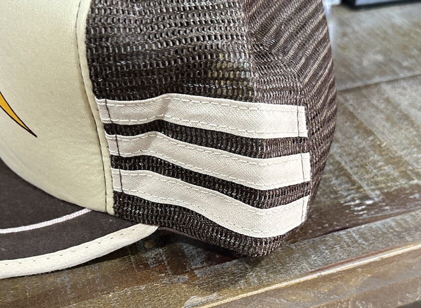 Vintage San Sun 3 Stripe EMS The West Coast People SnapBack Trucker Hat Cap