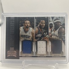 2012-13 Threads Triple Threats Materials Zach Randolph DJ Augustin Hedo Turkoglu