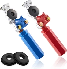 Air Hose Glad Hand with Grips and Seals, Heavy Duty Gladhand Handles Kit for Sem