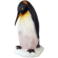 Pinguin Statue Werbefigur LebensgroΓ Meer Skulptur Vogel Fisch Deko Dekoration