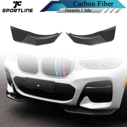 Carbon Look Front Splitter Flap für BMW X3 G01 M-Paket 18-19 Stoßstangen Spoiler - Bild 1 von 9