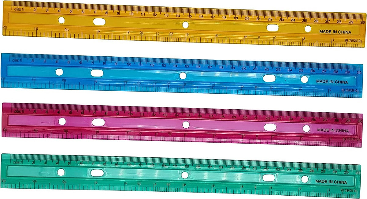 Hard Ruler Transparent Ruler (12