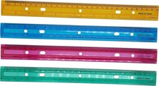 Transparent Ruler 12" Metric  Inches Rulers Hard Plastic. Teacher Resource