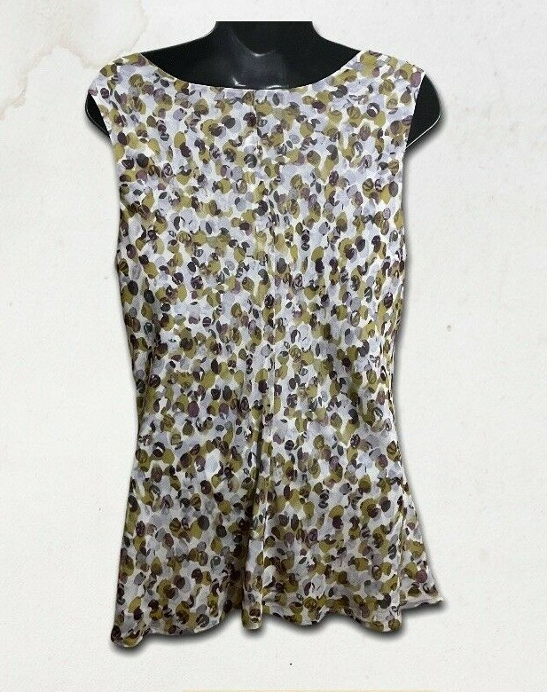 Pendleton Drape Neck Geometric Print Silk Blouse … - image 3